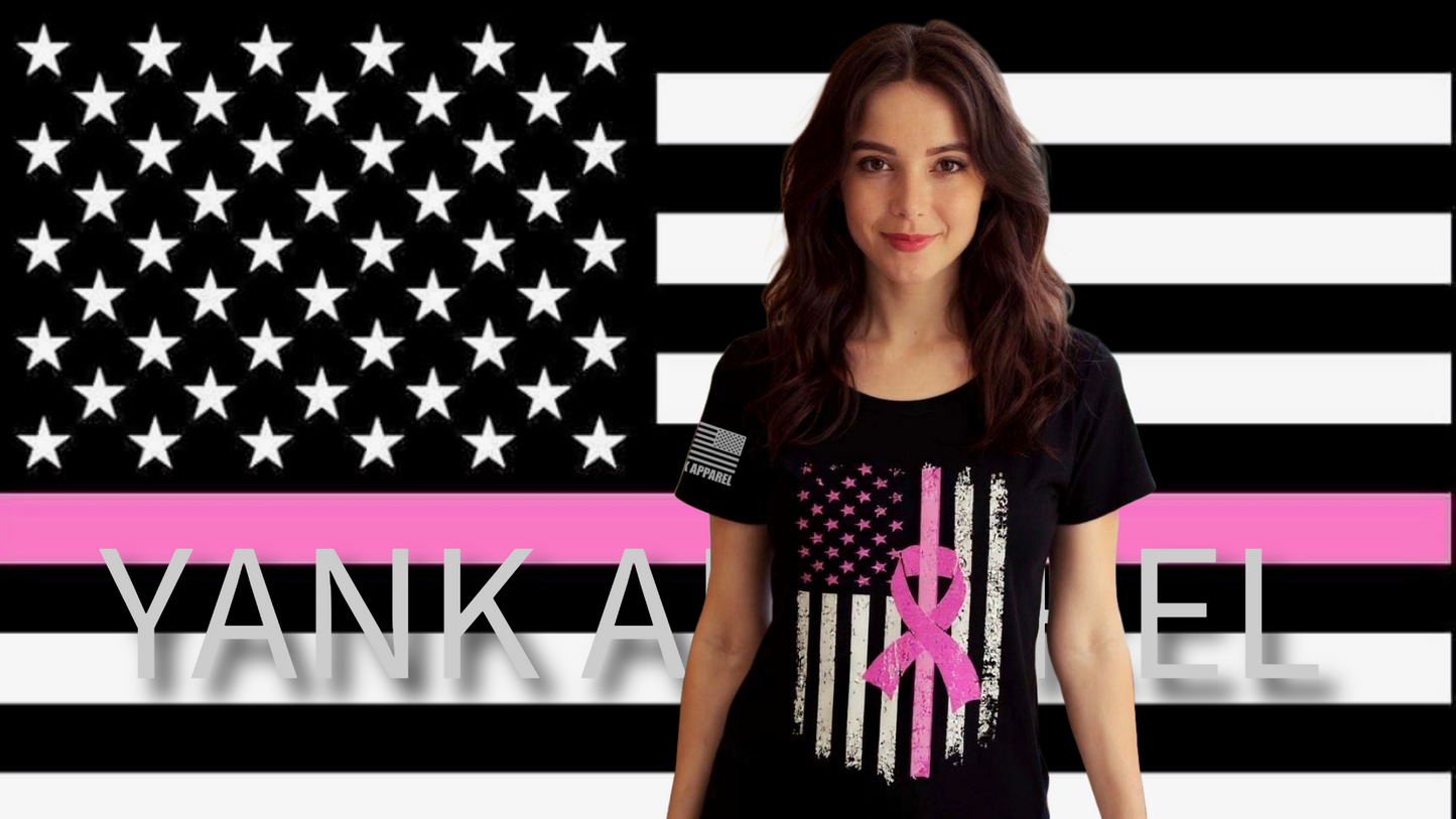 Thin Pink Line Cancer Awareness Tee