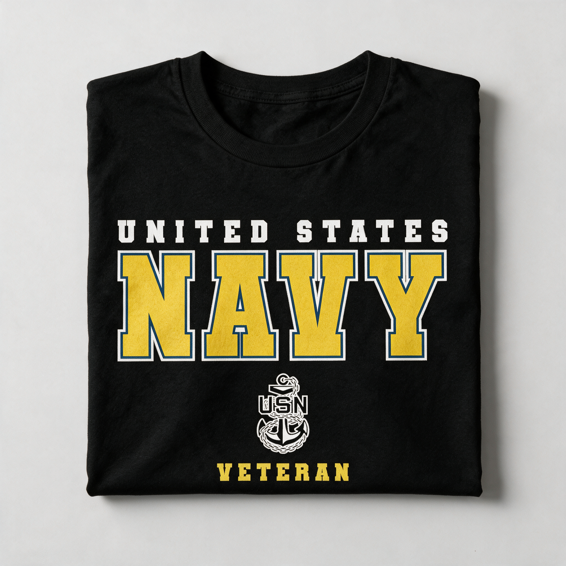 Navy Veteran shirt, black