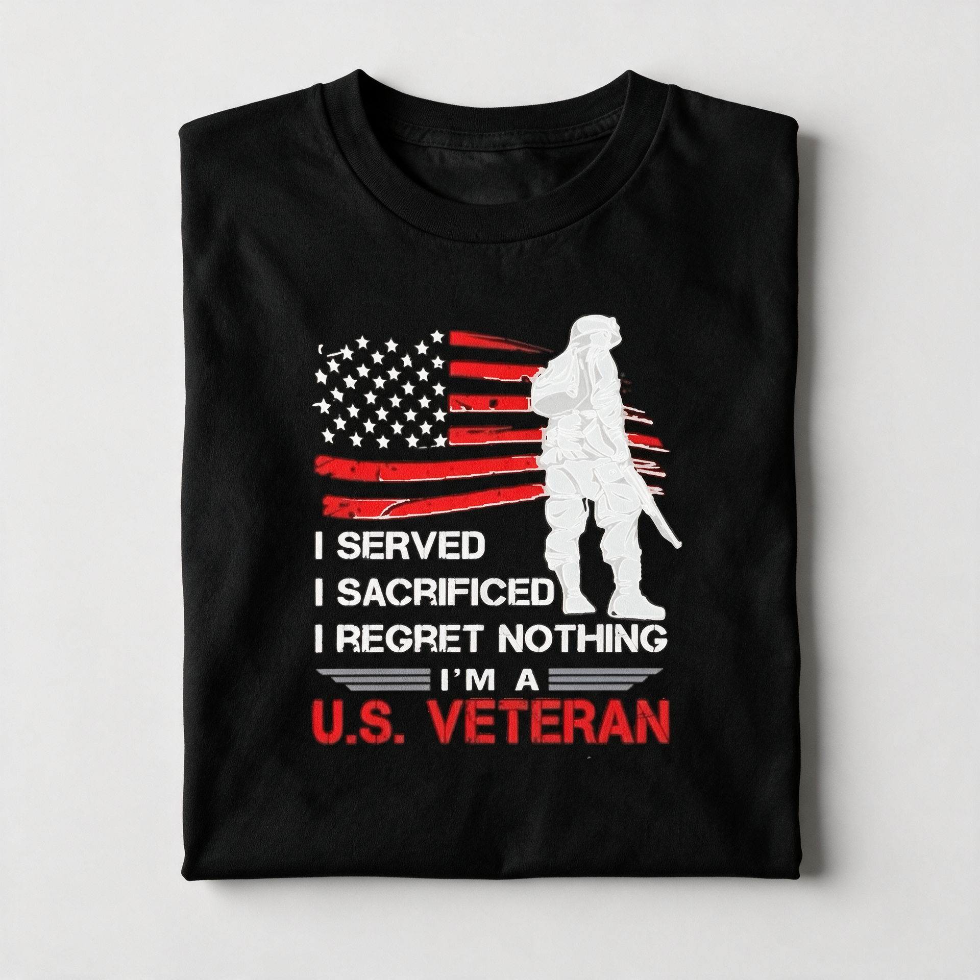 I Served I Sacrificed veteran shirt, black