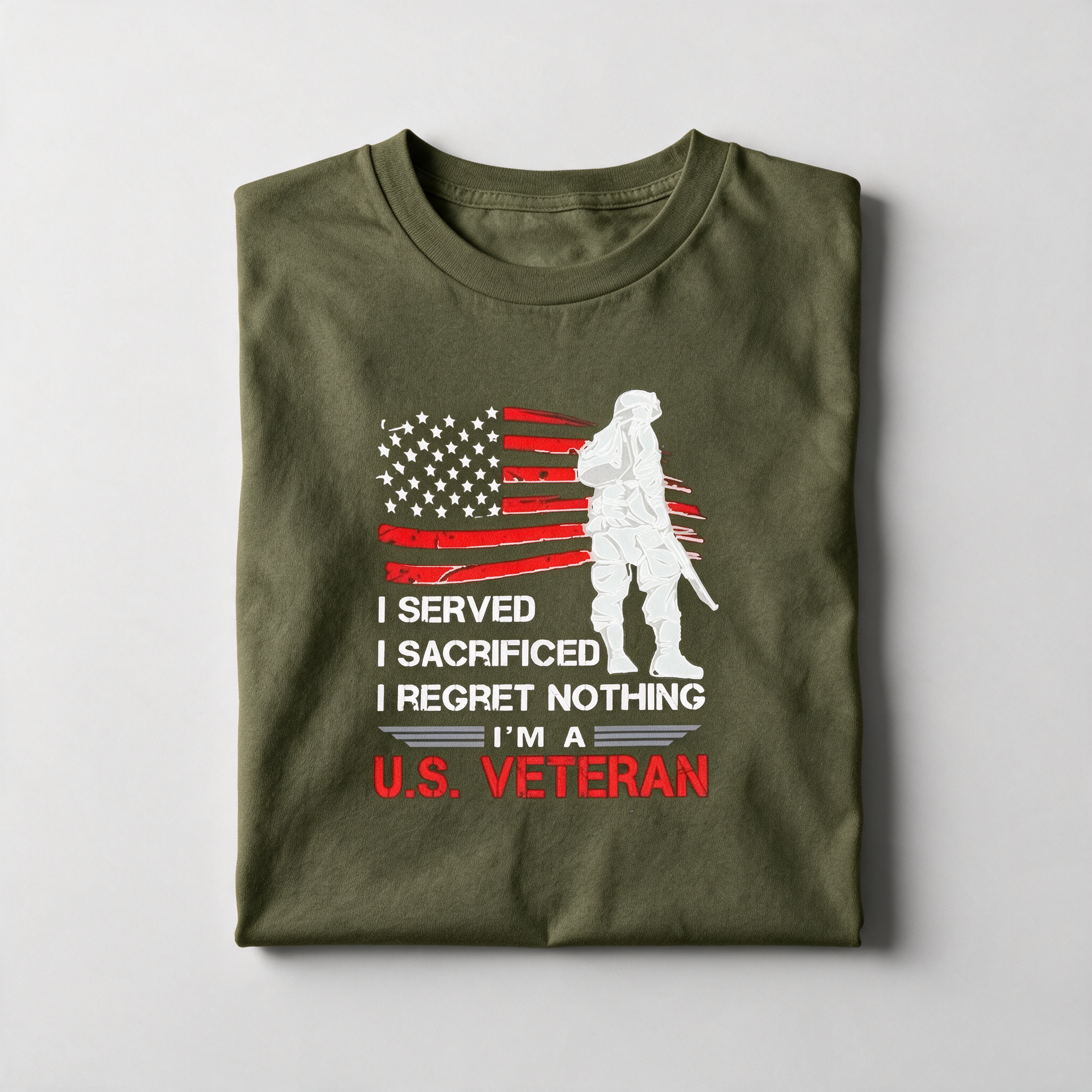 I Served I Sacrificed veteran shirt, green